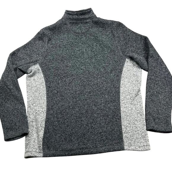 Mens Woolrich Quarter Zip Pullover Sweater with Chest Pocket Two Tone Gray XXL - Picture 3 of 4